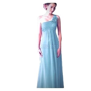 Belsoie "Seaglass" One Shoulder Chiffon Bridesmaid/Formal Gown NEW- Sz. 10